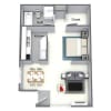 Floor plan: 1X1AR
