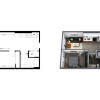Floor plan: a1 1 Bedroom