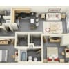 Floor plan: 2 Bedroom DD