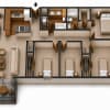 Floor plan: 4 Bed, 2 Bath