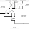 Floor plan: 1BR 1BA (640)