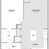 Floor plan: 1 BED 1 BATH - 793