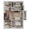 Floor plan: Two Bedroom