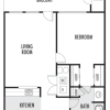 Floor plan: 1 Bedroom 1 Bathroom