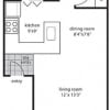 Floor plan: 1 Bed / 1 Bath