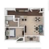 Floor plan: 1x1 Large - Elizabeth