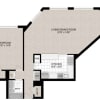 Floor plan: 1-BR/1BA