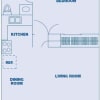 Floor plan: 1 Bedroom/ 1 Bath