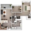 Floor plan: 1 Bed 1 Bath + Den