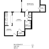 Floor plan: 86 Grant 1 Bedroom x 1 Bathroom