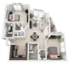 Floor plan: Two Bedroom B2B
