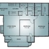 Floor plan: 2 Bedroom, 2 Bath