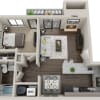 Floor plan: One Bedroom and One Bath