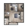 Floor plan: The Neutra II Newly Renovated