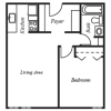 Floor plan: One Bed One Bath