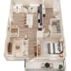 Floor plan: 1 x 1 Devin A3vr