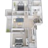 Floor plan: 2 Bed 2 Bath