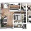 Floor plan: 2 x 2 with Foyer