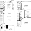 Floor plan: Two Bedroom Townhome