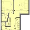 Floor plan: 1BR/1BA