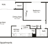 Floor plan: Manor East 2BR 1BA (925sf)