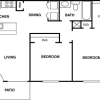 Floor plan: 2 BR 1 BA