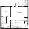 Floor plan: 1 Bedroom