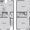 Floor plan: Two Bedroom Townhouse
