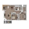 Floor plan: 2 Bedroom 2 Bath