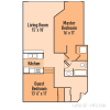 Floor plan: One Bedroom with Loft