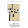 Floor plan: 2 Bed 2 Bath Plan A
