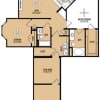 Floor plan: B2 1018 Sq. Ft. 2nd Fl. *Contact Us for available units with garage