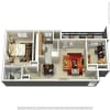 Floor plan: 1Bedroom Den 1Bathroom