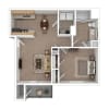 Floor plan: 1 Bedroom 1 Bath