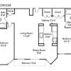 Floor plan: 2 Bedroom