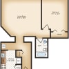 Floor plan: 2 Bed 2 Bath