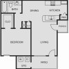 Floor plan: 1 BR 1 BA