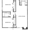 Floor plan: Two Bed One Bath
