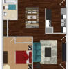 Floor plan: 1 Bed 1 Bath