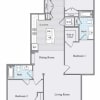 Floor plan: 2BR + Den B
