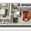 Floor plan: 1Bedroom 1Bathroom