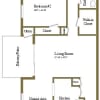 Floor plan: 2 Bedroom 1 Bath