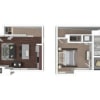Floor plan: E-2 1x1