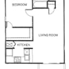 Floor plan: Large One Bedrooms