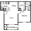 Floor plan: 1x1