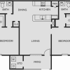 Floor plan: 2 BR 2 BA