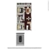 Floor plan: 2 Bedroom 2 Bath