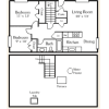 Floor plan: 2 BR 1 Bath Ranch