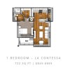 Floor plan: 1 Bedroom 1 Bath