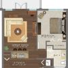 Floor plan: 1 Bed 1 Bath